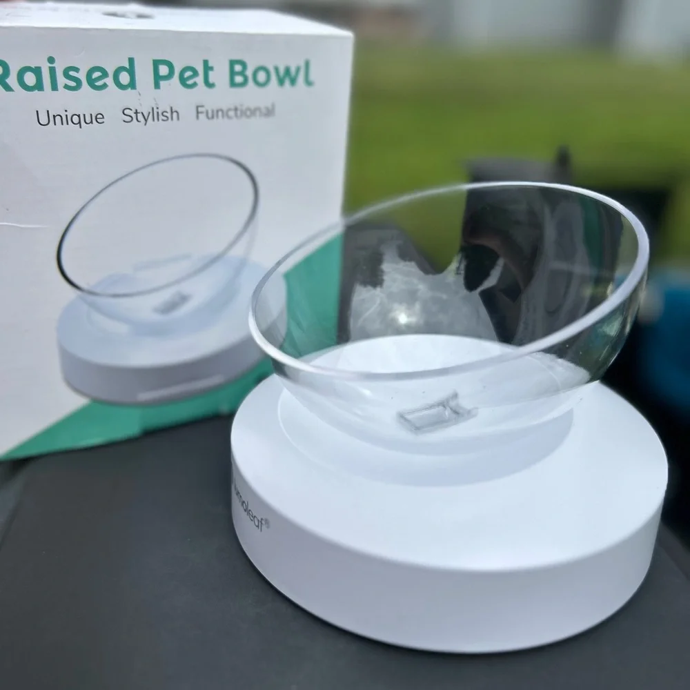 Clear Raised Pet Bowl new in box